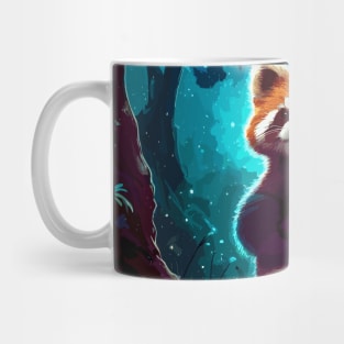 Red panda in magical forest Mug